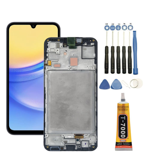 Pantalla Para Samsung A15 Con Marco + Pegamento + kit Destornillador